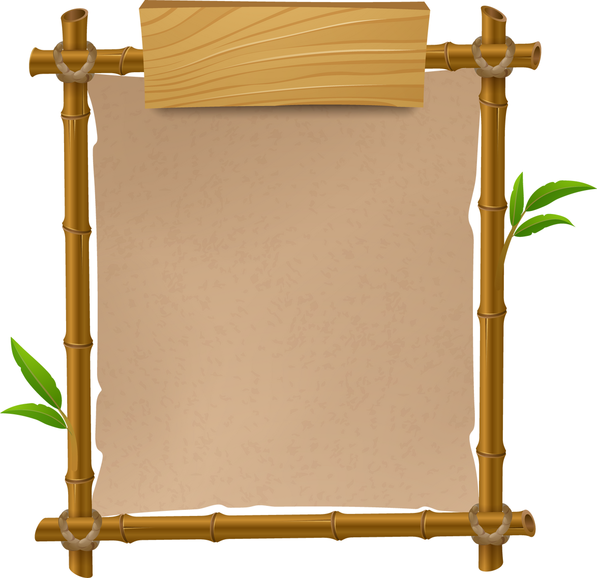 Bamboo Frame for Menu Ui
